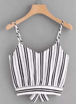 Short striped top from Romwe