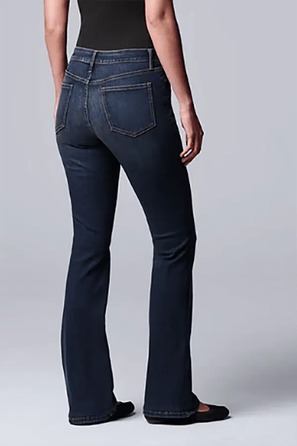 Simply Vera Vera Wang Check Boot Cut Jeans for Women