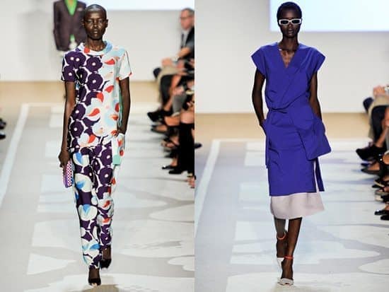 best color for your skin tone: dark skinned models wearing colorful dresses