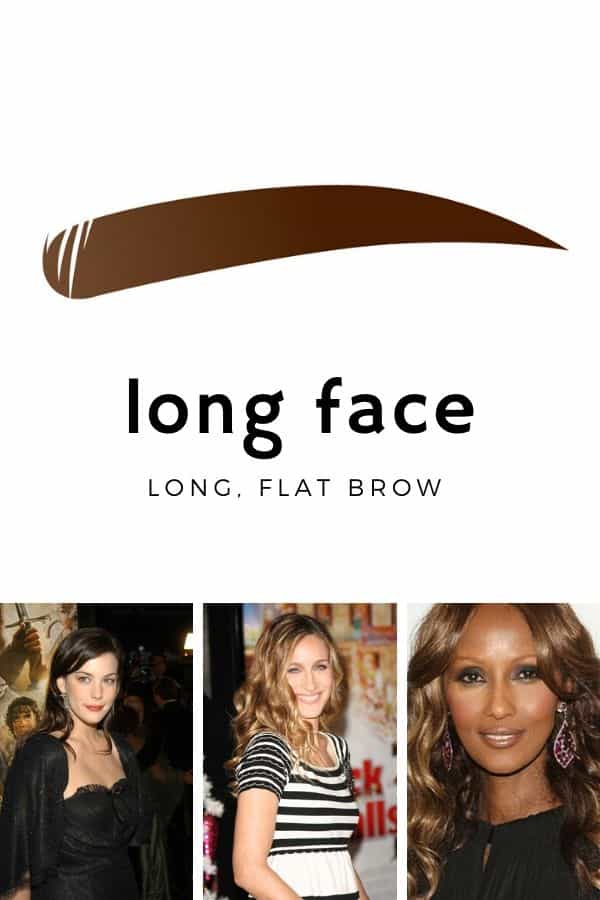 Best eyebrow shape for long faces