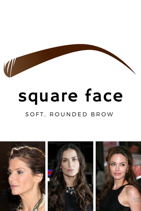 Best eyebrow shape for square faces