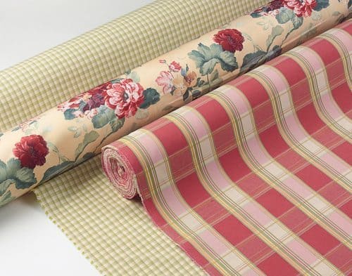 Floral and Plaid fabrics