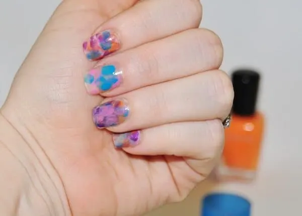 watercolor nails tutorial - Step 5