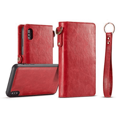 Red wallet style iphone case