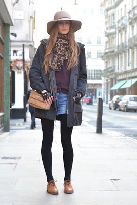 oxford with shorts and tights