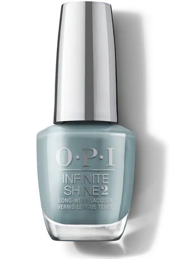 OPI nail polish in green gray.