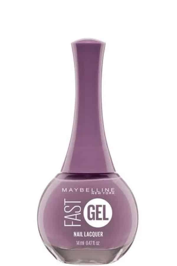 Maybelline Fast Gel polish in muted lilac.