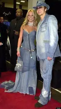 Justin Timberlake and Britney Spears wearing all denim.