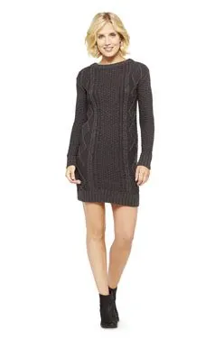 Women's Sweater Chunky Cable Sweater Dress