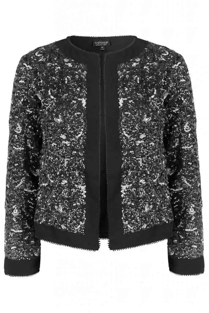 Sequin Jacket, $60, Topshop
