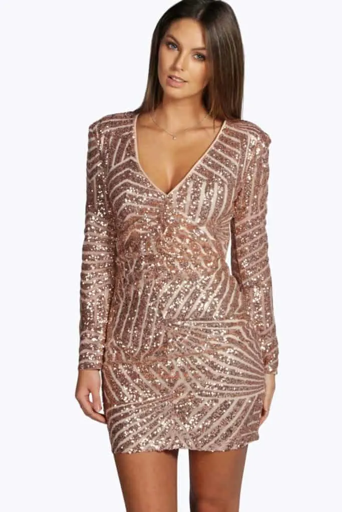 Boutique Sequin Dress, $60, Bohoo