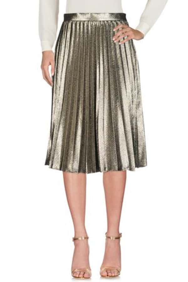 Metallic pleated skirt 