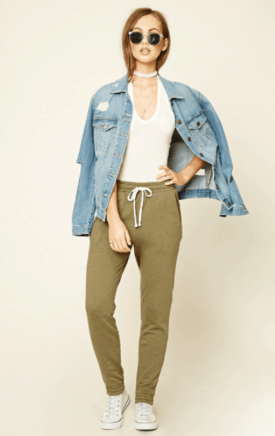 how to wear joggers - casual joggers from Forever21