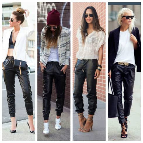how to wear joggers - 4 looks for leather joggers