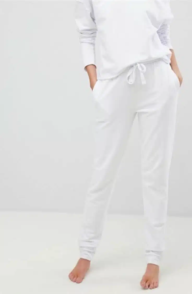 All white jogger set from ASOS