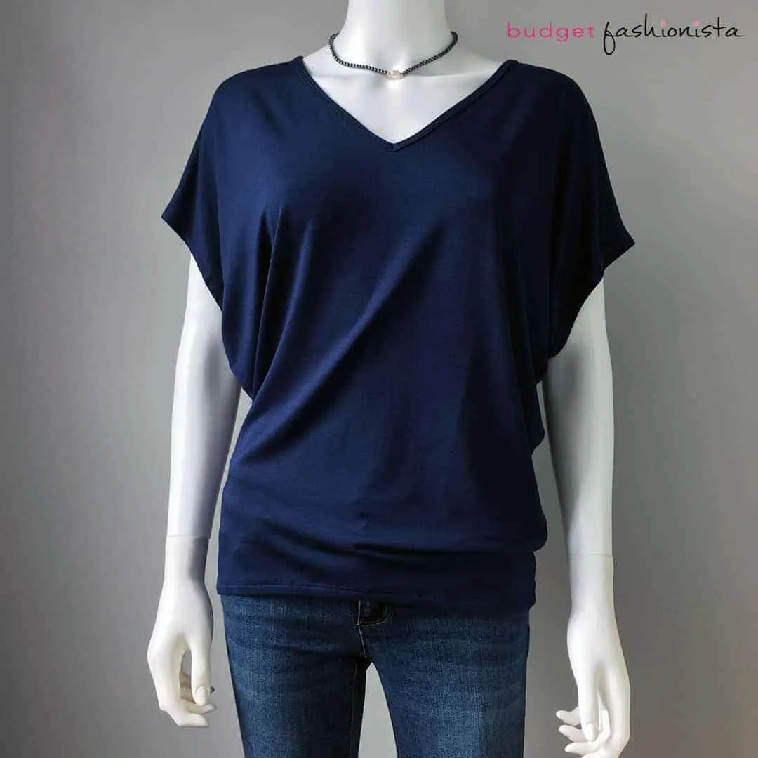 sustainable fashion - v-neck tee made of sustainable modal jersey