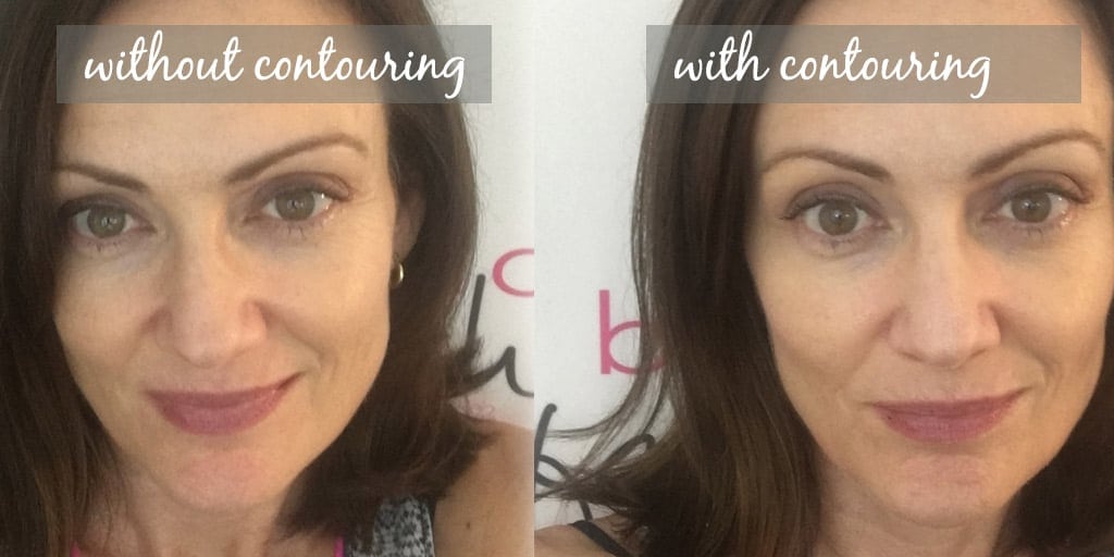 Facial contouring, before and after