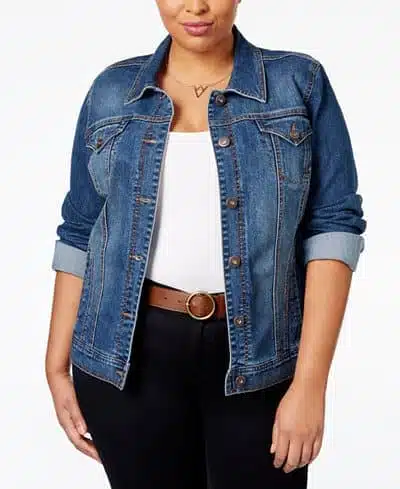 Plus size denim jacket from our fashion for women over 70 collection