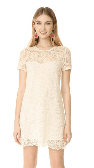 Off white dress with crochet detail 