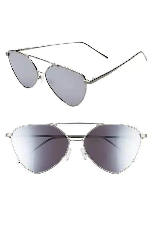 Cat eye sunglasses with wire frames 