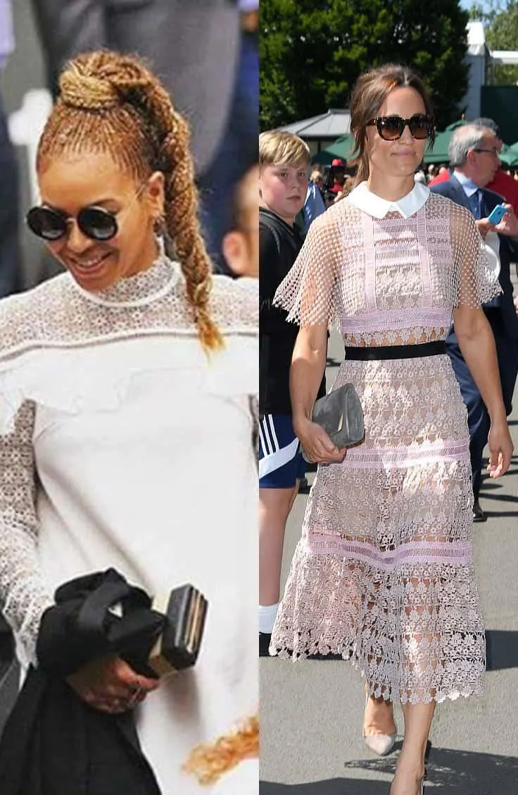 Beyonce and Pippa Middleton Wearing Self Portrait at Wimbledon