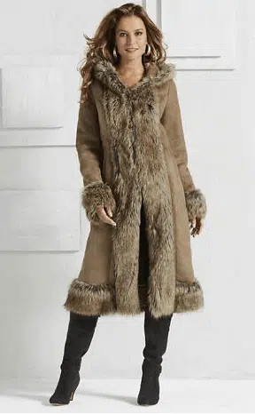 Fur-trimmed Coat 