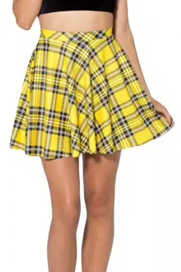 Yellow and black skater skirt, inspired by Cher of Clueless