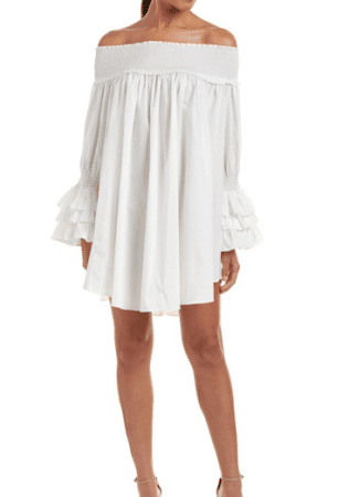 White off-shoulder date night dress from Bluefly
