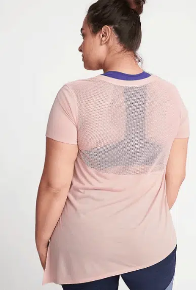 Old Navy pink mesh t shirt