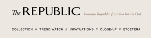 Banana Republic blog