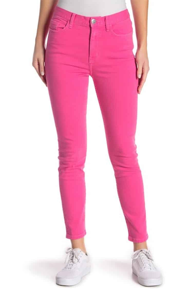 Hot pink skinny jeans