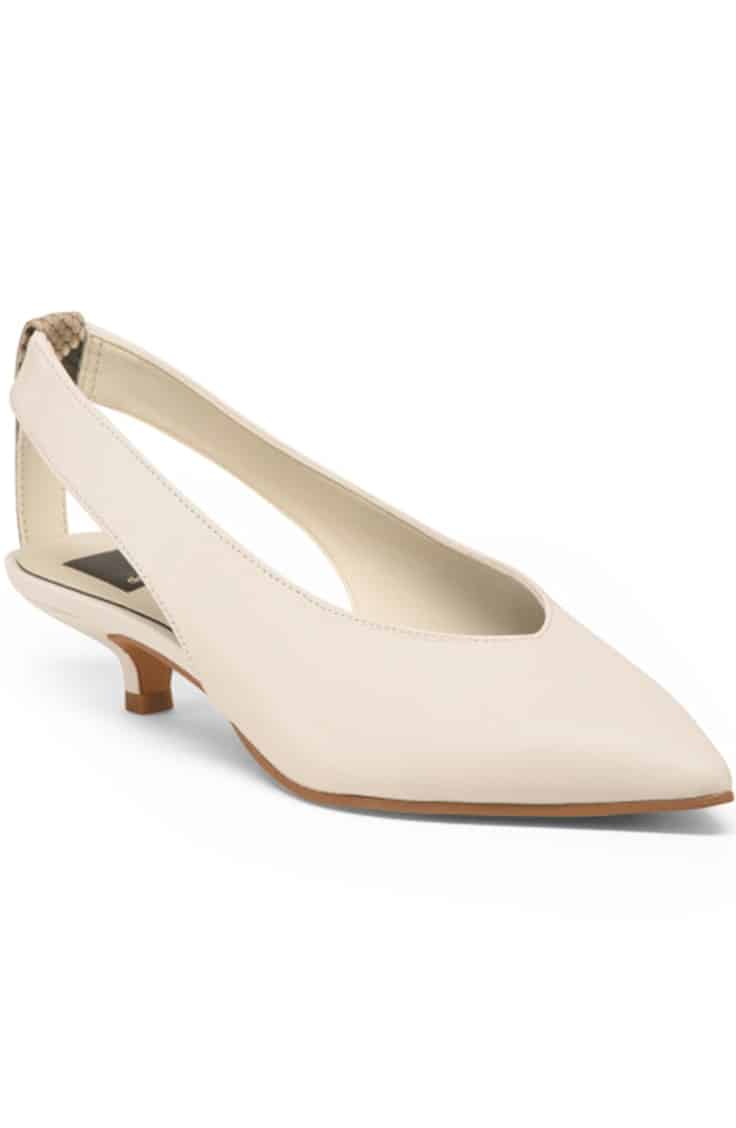 2022 40 Black/White Calf Skin Genuine Leather Chunky Kitten Heels Square  Toe Ballerina Shoes Work From Neideng2019, $81.66 | DHgate.Com