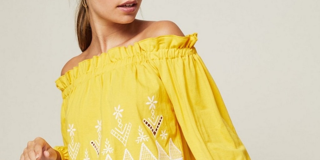 Petite sleeveless top in yellow
