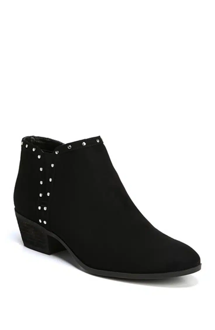 Black studded ankle boot