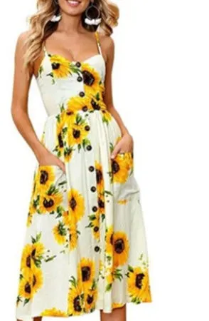 Sunflower print dress from Walmart