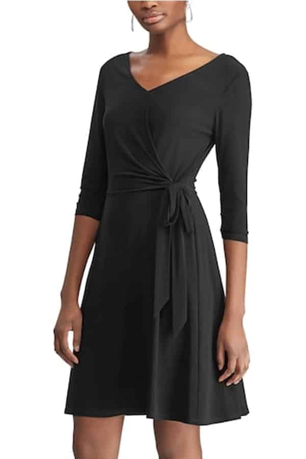 Black wrap dress