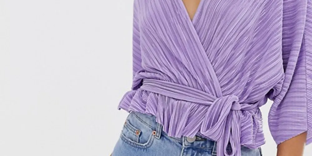 Purple wrap top