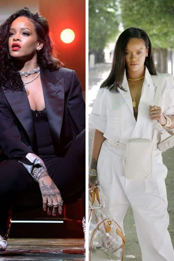 Rihanna wearing menswear-inspired clothes
