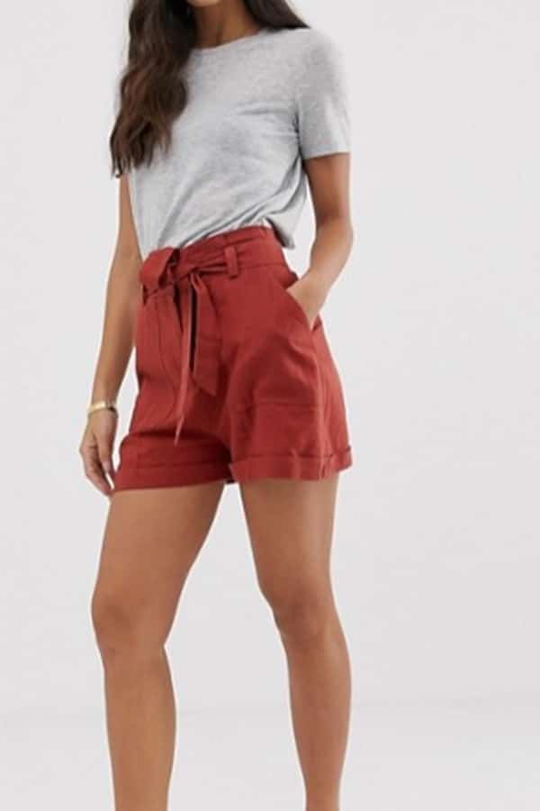 High-waisted utility shorts by ASOS