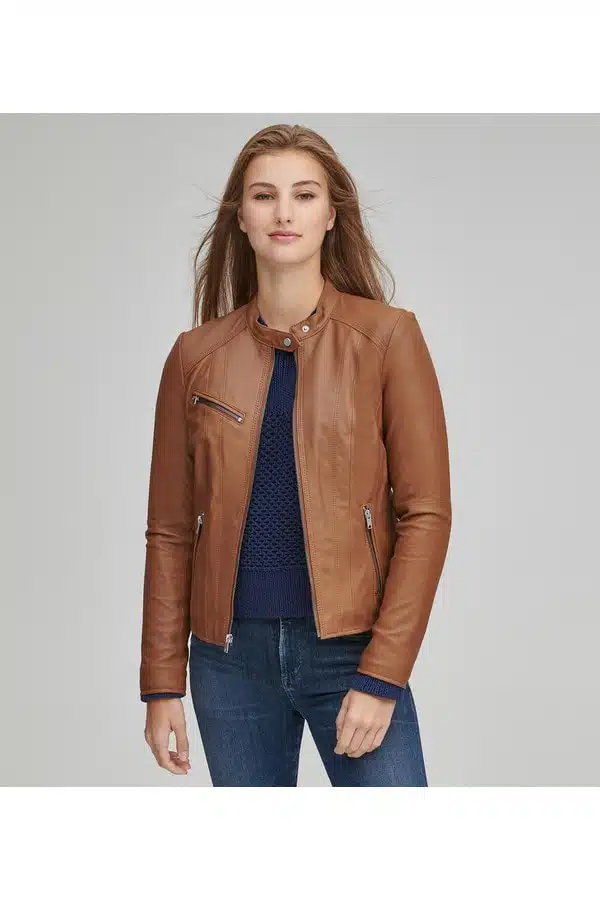 Brown moto jacket 
