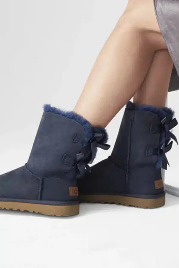Blue Ugg boots with bow 