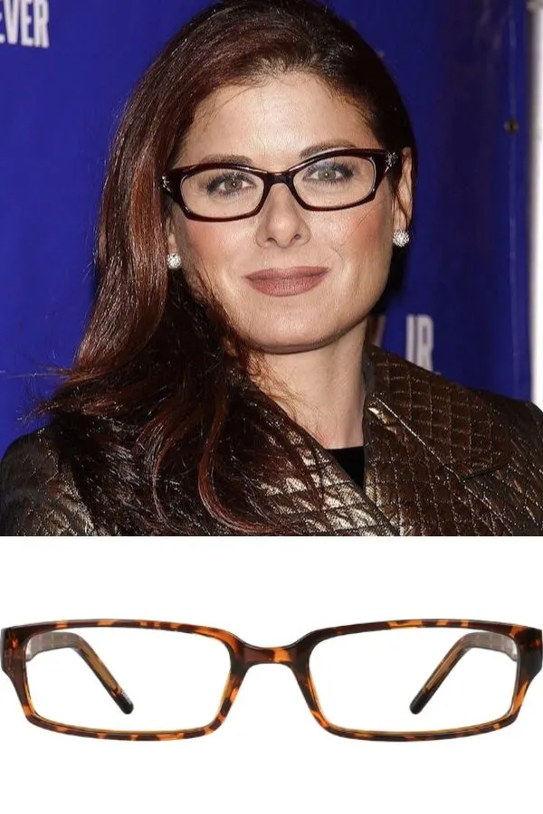 Debra Messing wearing glasses.