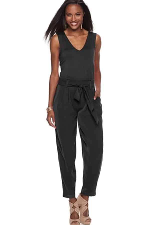 black jumpsuit from kohl's clearance
