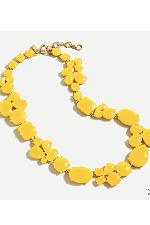 Chunky yellow necklace from J. Crew