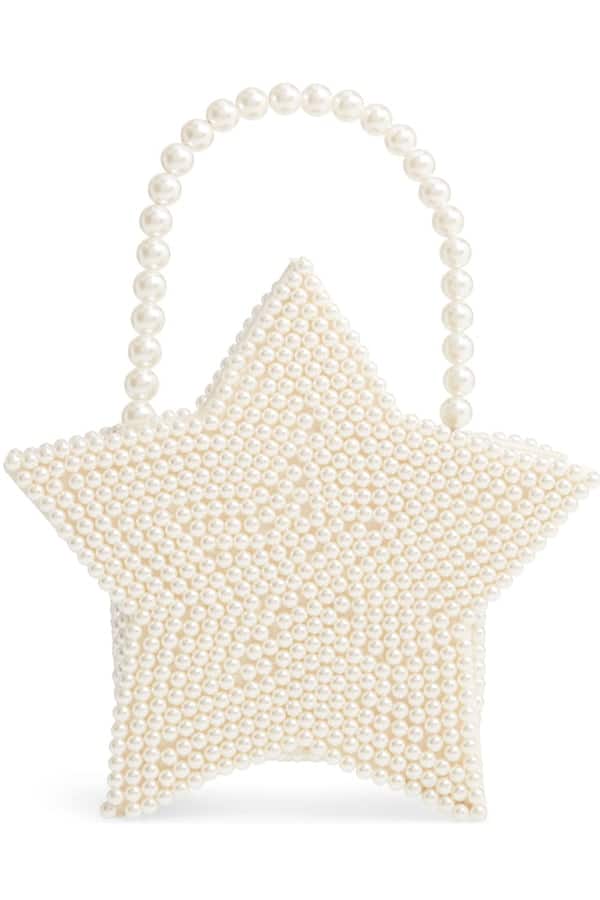 Pearl embellished handbag