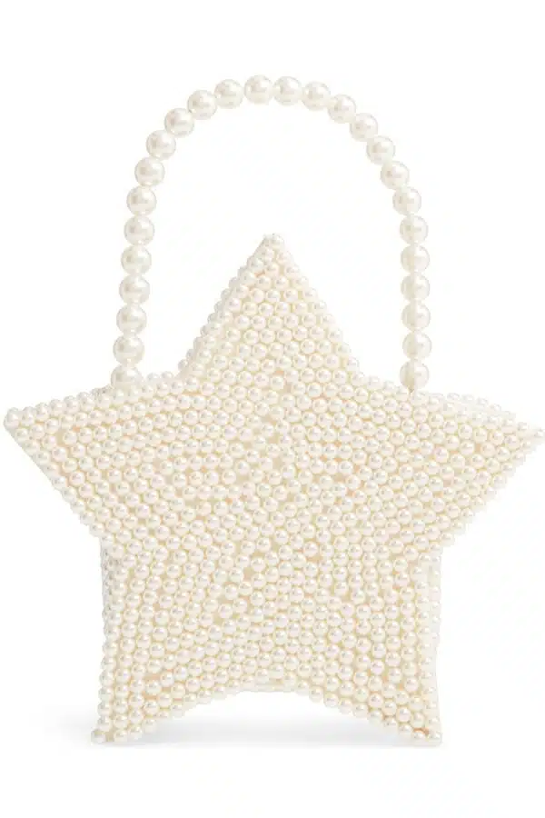 Pearl embellished handbag