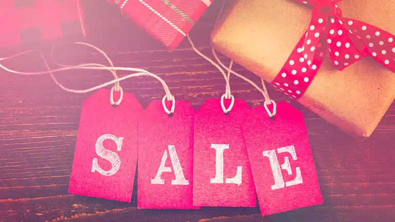 Sale tags for holiday shopping 2020