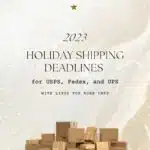 2023 holiday shipping deadlines.