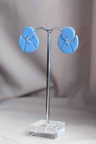 Blue earrings from fashion shop Arias Design Co.