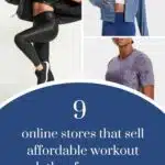 9 online stores that sell affordable workout clothes.